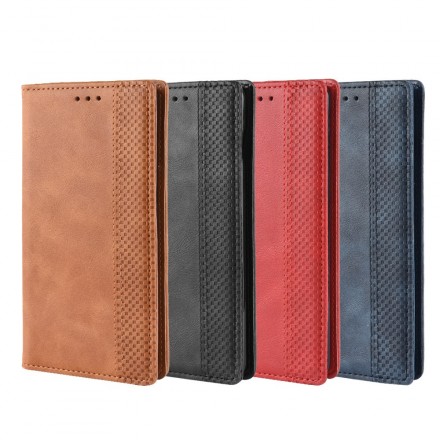 Flip Cover iSamsung Galaxy S10  Effet Cuir Vintage Stylisé