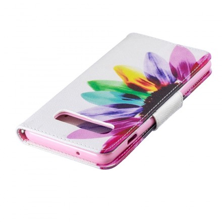 Housse Samsung Galaxy S10 Fleur Aquarelle