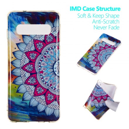 Coque Samsung Galaxy S10 Mandala Coloré Fluorescente