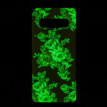 Coque Samsung Galaxy S10 Fleurs Liberty Fluorescente