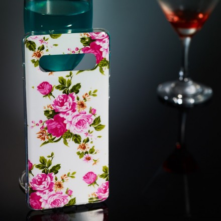 Coque Samsung Galaxy S10 Fleurs Liberty Fluorescente