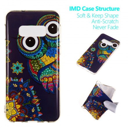 Coque Samsung Galaxy S10 Lite Hibou Mandala Fluorescente