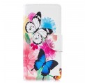 Housse Samsung Galaxy S10 Plus Papillons et Fleurs Peints