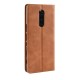 Flip Cover Sony Xperia 1 Effet Cuir Vintage Stylisé