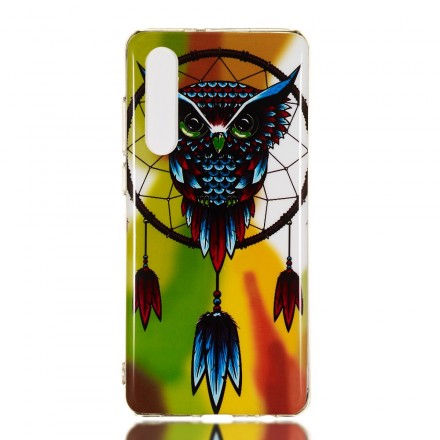 Coque Huawei P30 Attrape Rêves Hibou Fluorescente