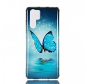 Coque Huawei P30 Pro Papillon Bleu Fluorescente