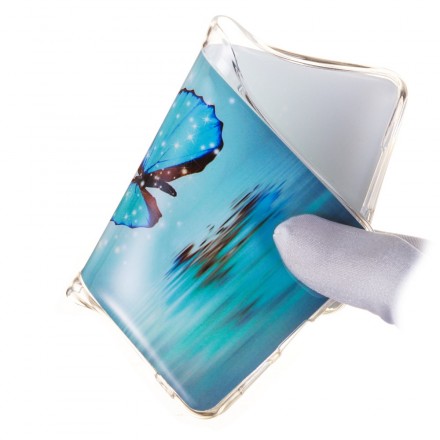 Coque Huawei P30 Pro Papillon Bleu Fluorescente