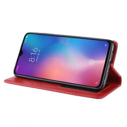 Flip Cover Xiaomi Mi 9 Effet Cuir Vintage Stylisé