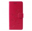 Housse Samsung Galaxy J4 Plus Papillons et Fleurs D'Asie