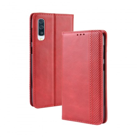 Flip Cover Samsung Galaxy A50 Effet Cuir Vintage Stylisé