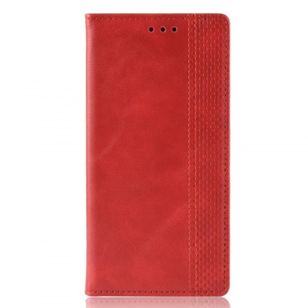 Flip Cover Samsung Galaxy A50 Effet Cuir Vintage Stylisé