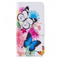 Housse Huawei Y7 2019 Papillons et Fleurs Peints