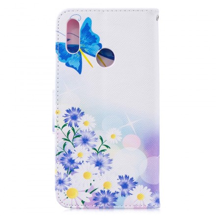 Housse Huawei Y7 2019 Papillons et Fleurs Peints