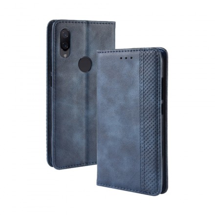 Flip Cover Xiaomi Redmi Note 7 Effet Cuir Vintage Stylisé