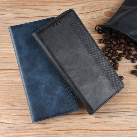 Flip Cover Xiaomi Redmi Note 7 Effet Cuir Vintage Stylisé