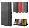 Flip Cover Sony Xperia 10 Simili Cuir Vintage Uni