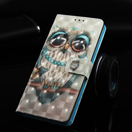 Housse Samsung Galaxy A30 Miss Hibou à Lanière