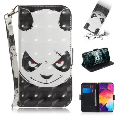 Housse Samsung Galaxy A50 Angry Panda à Lanière