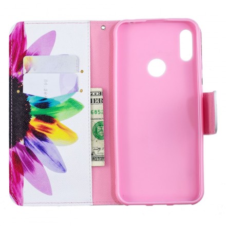 Housse Huawei Y6 2019 Fleur Aquarelle