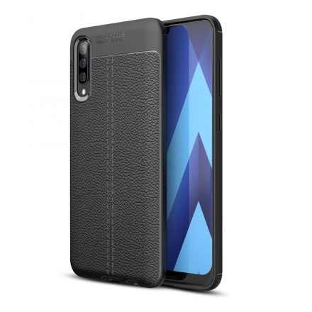 Coque Samsung Galaxy A50 Effet Cuir Litchi Double Line