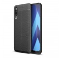 Coque Samsung Galaxy A50 Effet Cuir Litchi Double Line