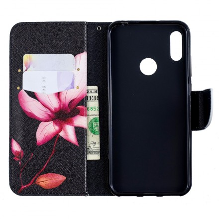 Housse Huawei Y6 2019 Fleur Rose