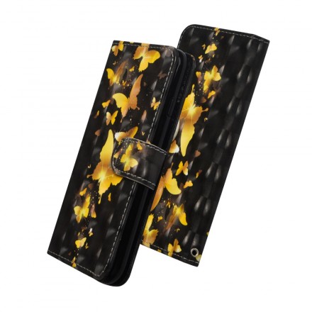 Housse Huawei Y6 2019 Papillons Jaunes