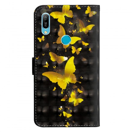 Housse Huawei Y6 2019 Papillons Jaunes