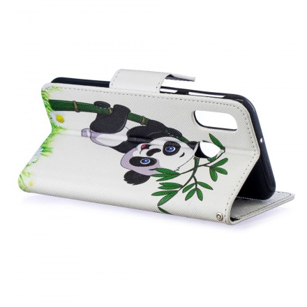 Housse Samsung Galaxy A40 Panda Sur Le Bambou