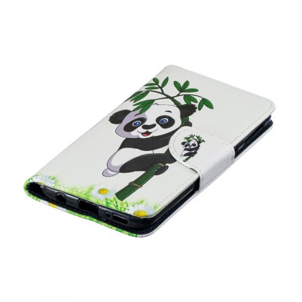 Housse Samsung Galaxy A40 Panda Sur Le Bambou