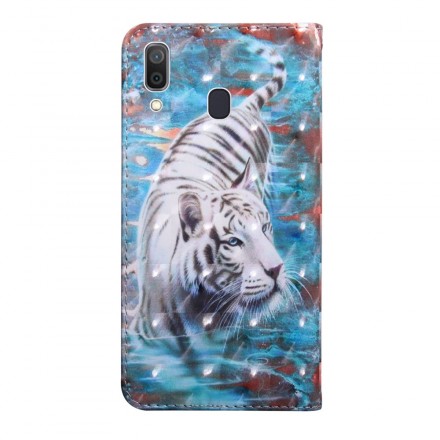 Housse Samsung Galaxy A40 Tigre dans l'Eau