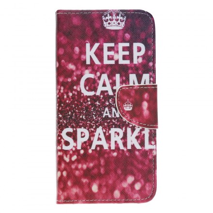 Housse Samsung Galaxy A40 Keep Calm and Sparkle