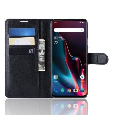 Housse OnePlus 7 Pro Litchi Rétro