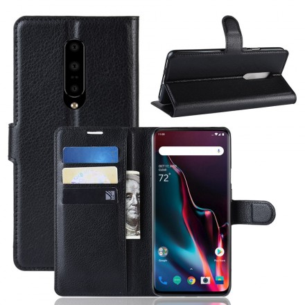 Housse OnePlus 7 Pro Litchi Rétro