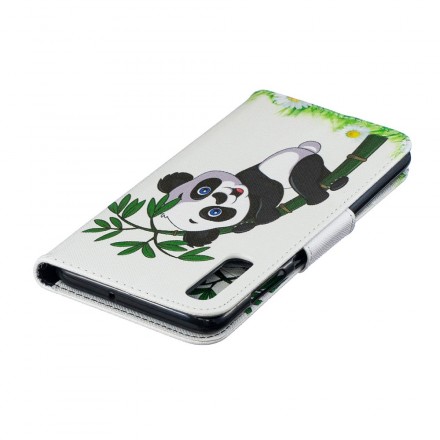 Housse Samsung Galaxy A70 Panda Sur Le Bambou