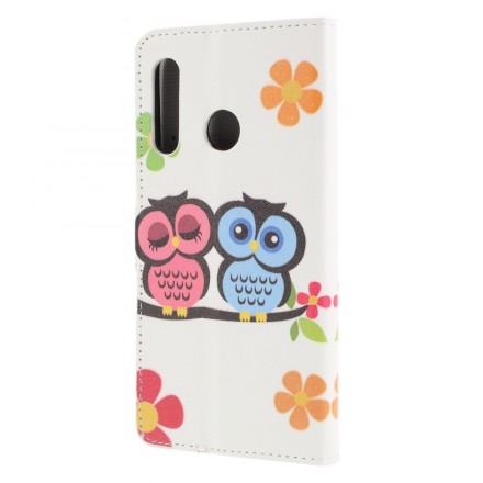 Housse Huawei P30 Lite Couple de Hiboux