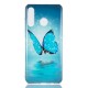 Coque Huawei P30 Lite Papillon Bleu Fluorescente