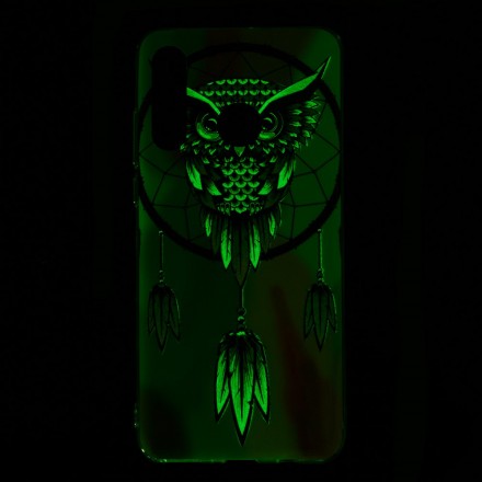 Coque Huawei P30 Lite Attrape Rêves Hibou Fluorescente