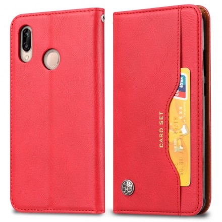 Flip Cover Huawei P30 Lite Simili Cuir Porte-Cartes 