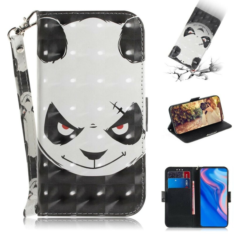 Housse Huawei P Smart Z Angry Panda à Lanière