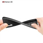 Coque Honor 20 Effet Cuir Litchi Double Line