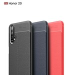 Coque Honor 20 Effet Cuir Litchi Double Line