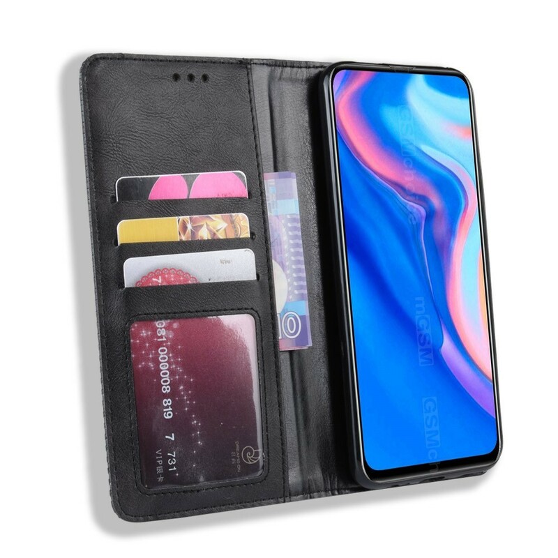 Flip Cover Huawei P Smart Z Effet Cuir Vintage Stylisé