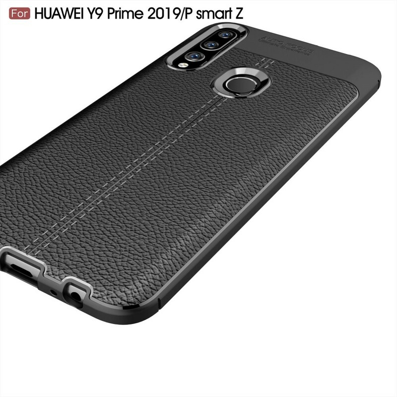 Coque Huawei P Smart Z Effet Cuir Litchi Double Line