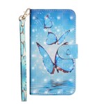 Housse Xiaomi Redmi Note 7 Papillons Bleus Volants