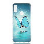 Coque Xiaomi Redmi Note 7 Papillon Bleu Fluorescente