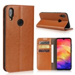 Flip Cover Xiaomi Redmi Note 7  Cuir Véritable Vieilli