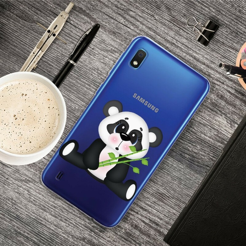 Coque Samsung Galaxy A10 Transparente Panda Triste