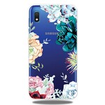 Coque Samsung Galaxy A10 Transparente Fleurs Aquarelles