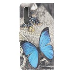 Housse Honor 20 Papillon Bleu